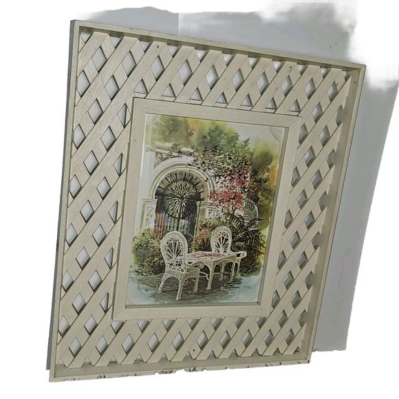 Garden Grid Framed Print 'Morningside - David Solomon Garden Scene Impressionism